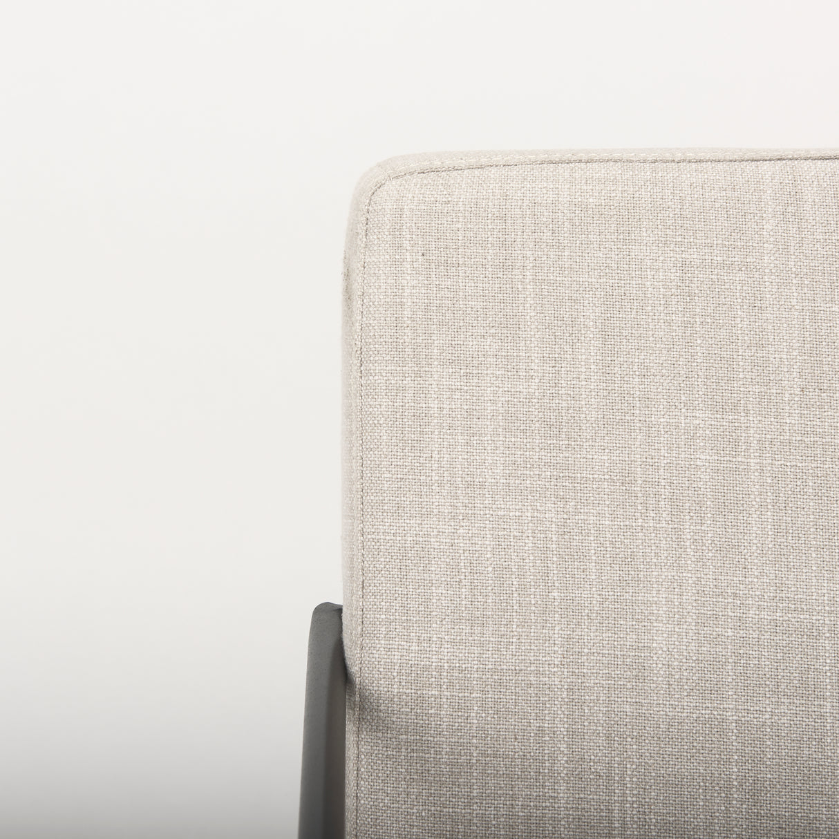 Stamford Beige Upholstered Seat w/ Wood Back, Black Metal Frame Dining Chair w/ Arms from Mercana - Luna Furniture