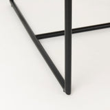 Stamford Beige Upholstered Seat w/ Wood Back, Black Metal Frame Dining Chair w/ Arms from Mercana - Luna Furniture