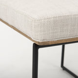 Stamford Beige Upholstered Seat w/ Wood Back, Black Metal Frame Dining Chair from Mercana - Luna Furniture