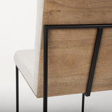 Stamford Beige Upholstered Seat w/ Wood Back, Black Metal Frame Dining Chair from Mercana - Luna Furniture