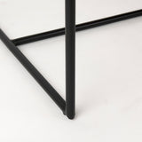 Stamford Beige Upholstered Seat w/ Wood Back, Black Metal Frame Dining Chair from Mercana - Luna Furniture