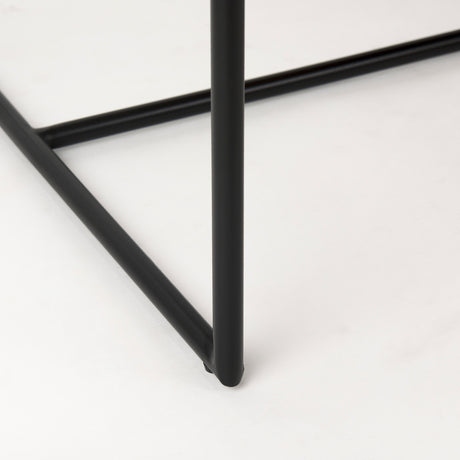 Stamford Beige Upholstered Seat w/ Wood Back, Black Metal Frame Dining Chair from Mercana - Luna Furniture