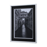 B&W Bridge of Sighs by Danny Head a Hand Embellished Textured Framed Photo Art Print Matted under Gl from Mercana - Luna Furniture