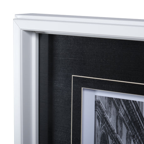 B&W Bridge of Sighs by Danny Head a Hand Embellished Textured Framed Photo Art Print Matted under Gl from Mercana - Luna Furniture