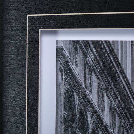 B&W Bridge of Sighs by Danny Head a Hand Embellished Textured Framed Photo Art Print Matted under Gl from Mercana - Luna Furniture