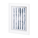 Indigo Lines II by Melody Ducharme a Hand Embellished Textured Framed Art Print Matted under Glass from Mercana - Luna Furniture