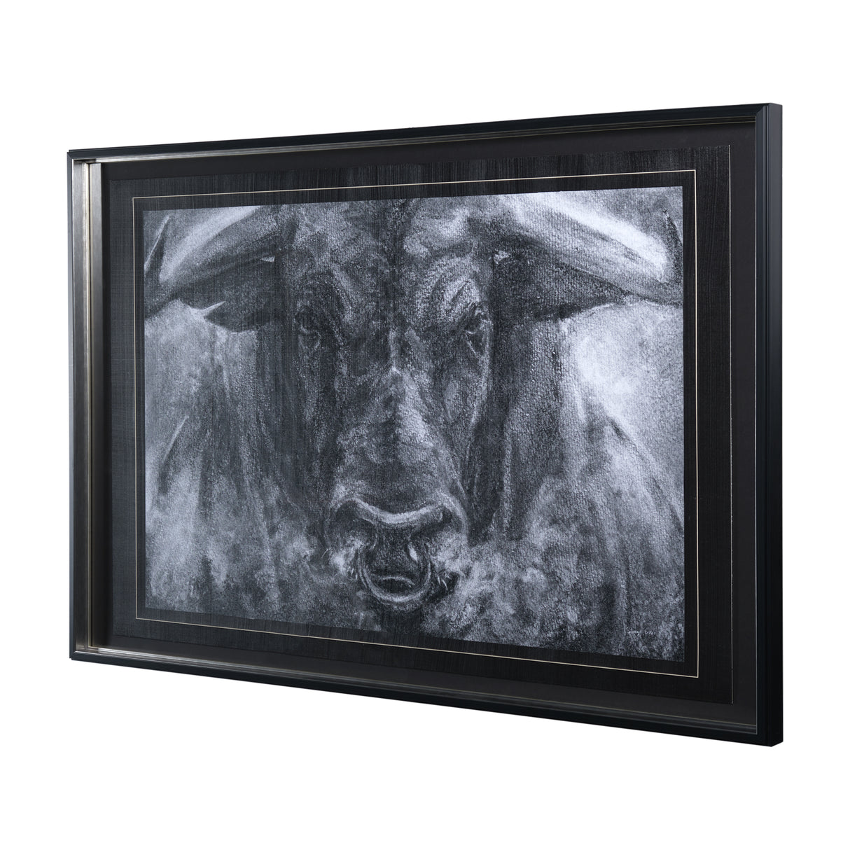 Ringo by Mercana Studio a Hand Embellished Textured Framed Art Print Matted under Glass from Mercana - Luna Furniture