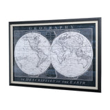 Old World Globe by Mercana Studio a Hand Embellished Textured Framed Art Print Matted under Glass from Mercana - Luna Furniture