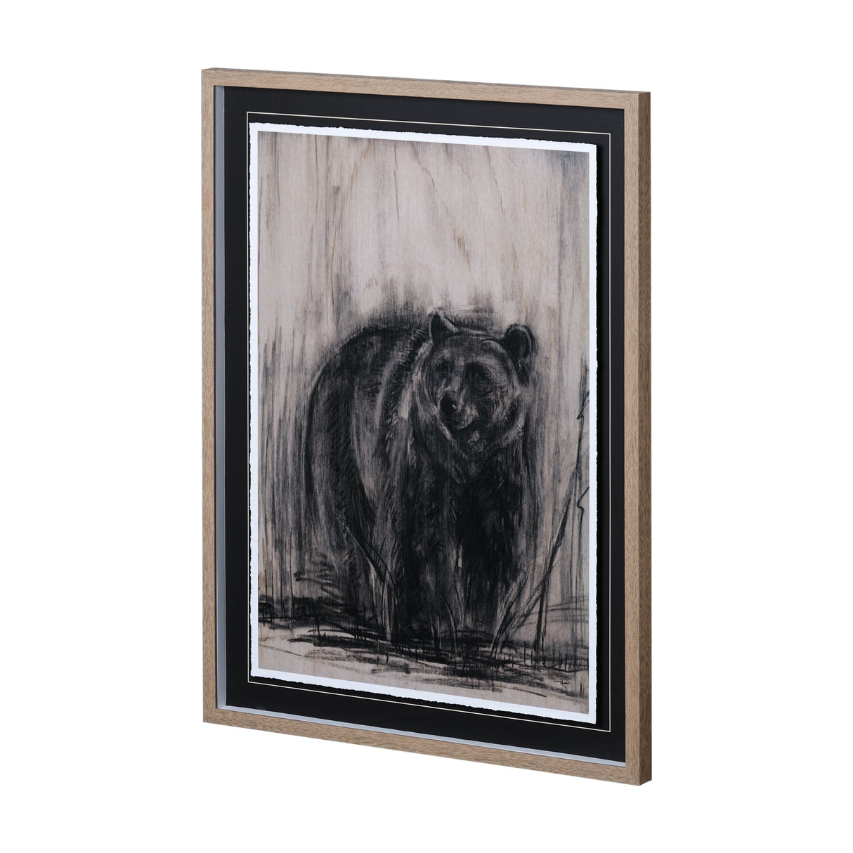 Bear & Moose II by Mercana Studio a Hand Embellished Textured Framed Art Print Matted under Glass from Mercana - Luna Furniture