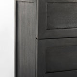 Divina Black-Brown Wood w/ White Marble Top and Black Metal Base Accent Cabinet from Mercana - Luna Furniture