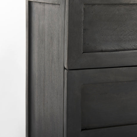 Divina Black-Brown Wood w/ White Marble Top and Black Metal Base Accent Cabinet from Mercana - Luna Furniture