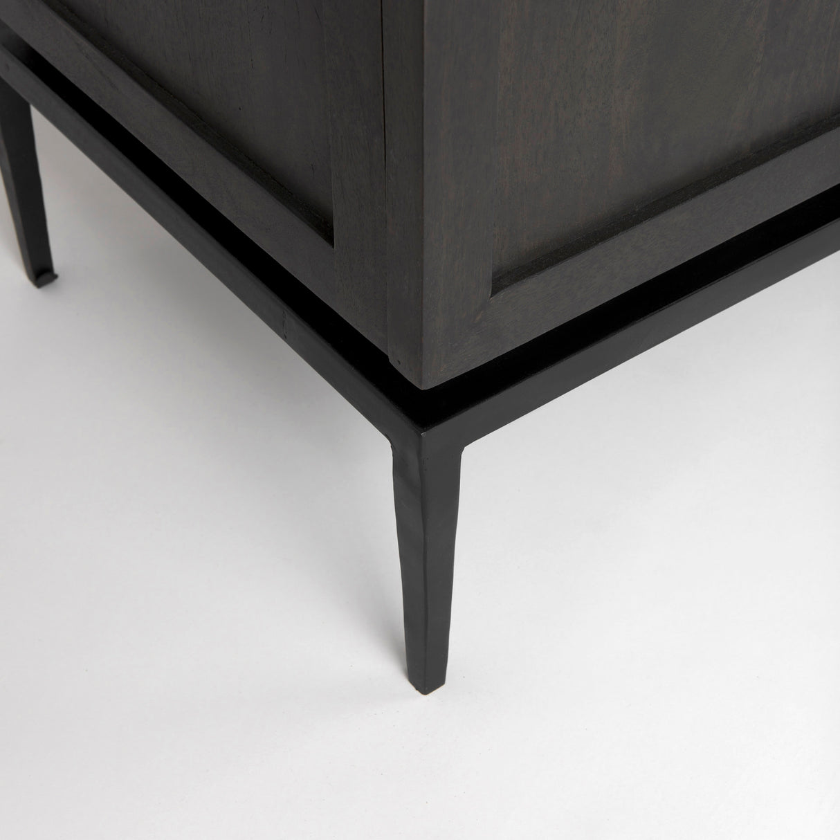 Divina Black-Brown Wood w/ White Marble Top and Black Metal Base Sideboard from Mercana - Luna Furniture
