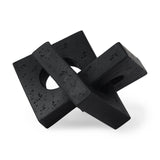 Linx Small Matte Black Resin Sculpture Decorative Object from Mercana - Luna Furniture