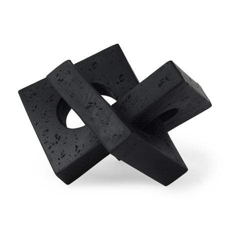 Linx Small Matte Black Resin Sculpture Decorative Object from Mercana - Luna Furniture