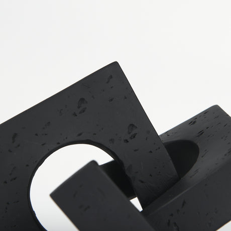 Linx Small Matte Black Resin Sculpture Decorative Object from Mercana - Luna Furniture