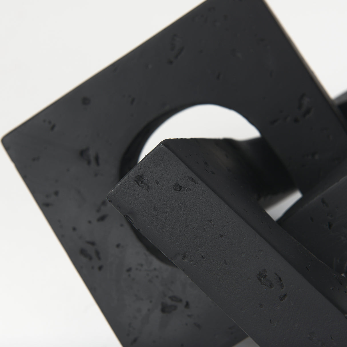 Linx Small Matte Black Resin Sculpture Decorative Object from Mercana - Luna Furniture
