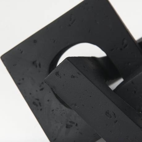 Linx Small Matte Black Resin Sculpture Decorative Object from Mercana - Luna Furniture