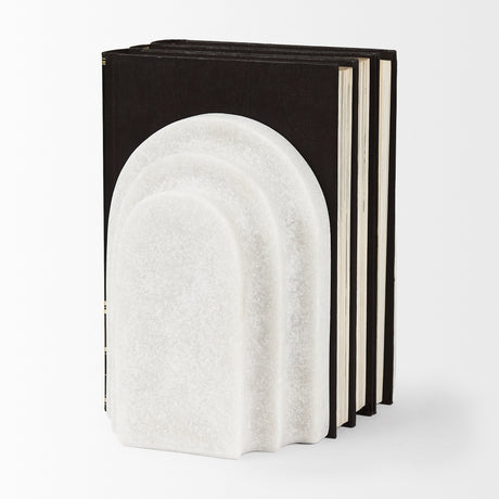 Empire Granite Resin Arc Book End Set from Mercana - Luna Furniture