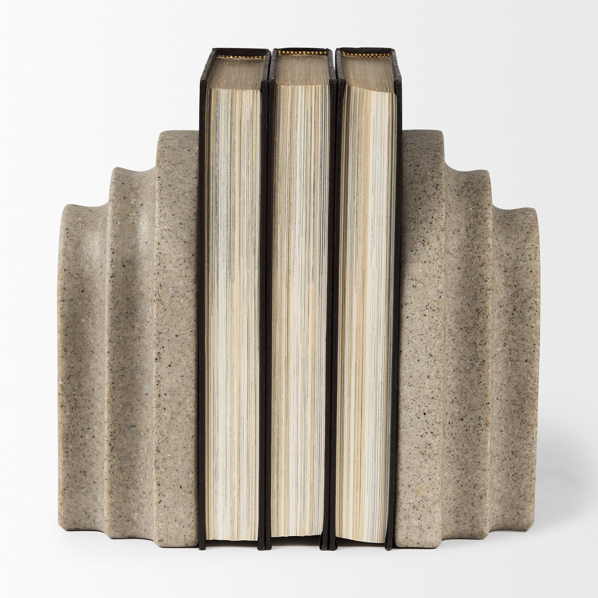 Empire Sandstone Resin Arc Book End Set from Mercana - Luna Furniture