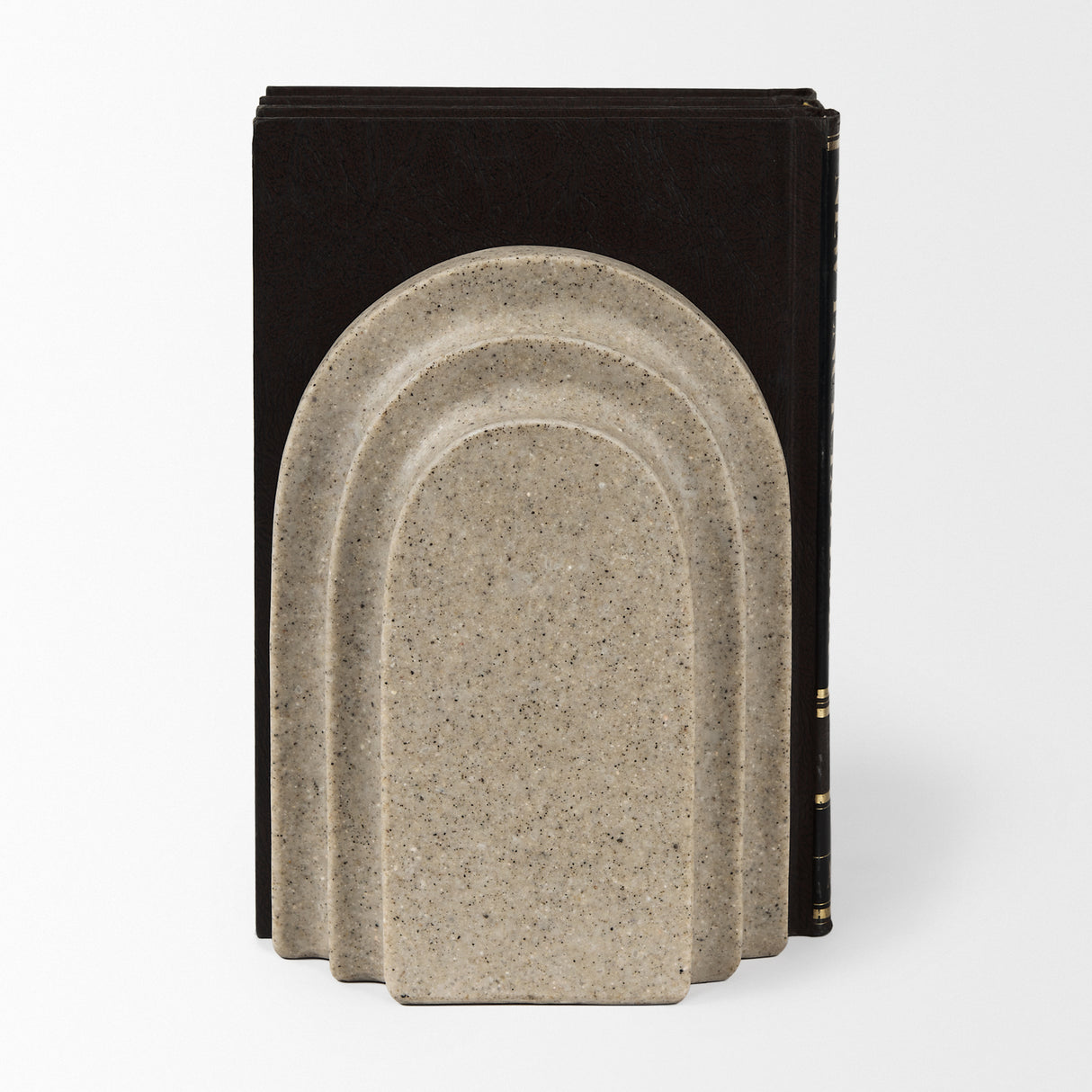 Empire Sandstone Resin Arc Book End Set from Mercana - Luna Furniture