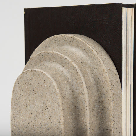 Empire Sandstone Resin Arc Book End Set from Mercana - Luna Furniture