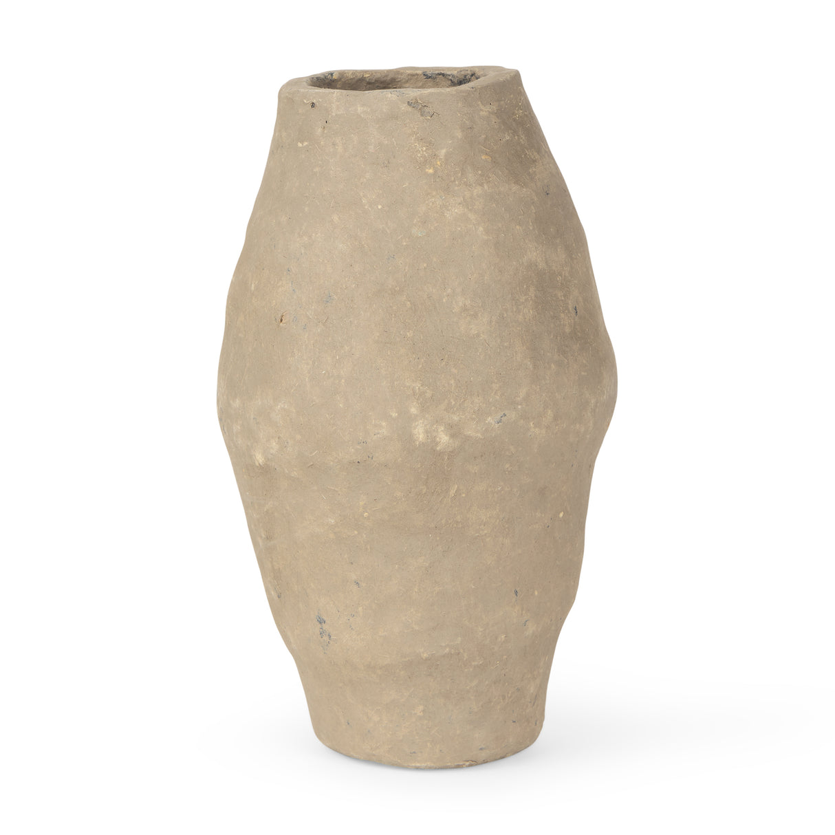 Rundal Small Gray Paper Mache Vase from Mercana - Luna Furniture