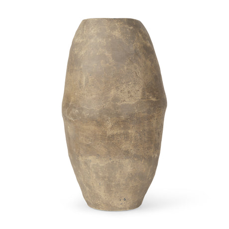 Rundal Large Gray Paper Mache Vase from Mercana - Luna Furniture