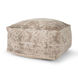 Khloe Large Taupe Pouf from Mercana - Luna Furniture
