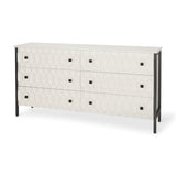 Savannah White Fir Veneer w/ Gray Metal 6-Drawer Sideboard from Mercana - Luna Furniture