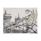 Travel memories III by Mercana Studio a Hand Embellished Textured Canvas from Mercana - Luna Furniture