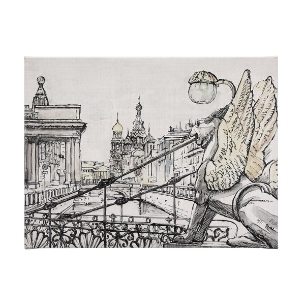 Travel memories III by Mercana Studio a Hand Embellished Textured Canvas