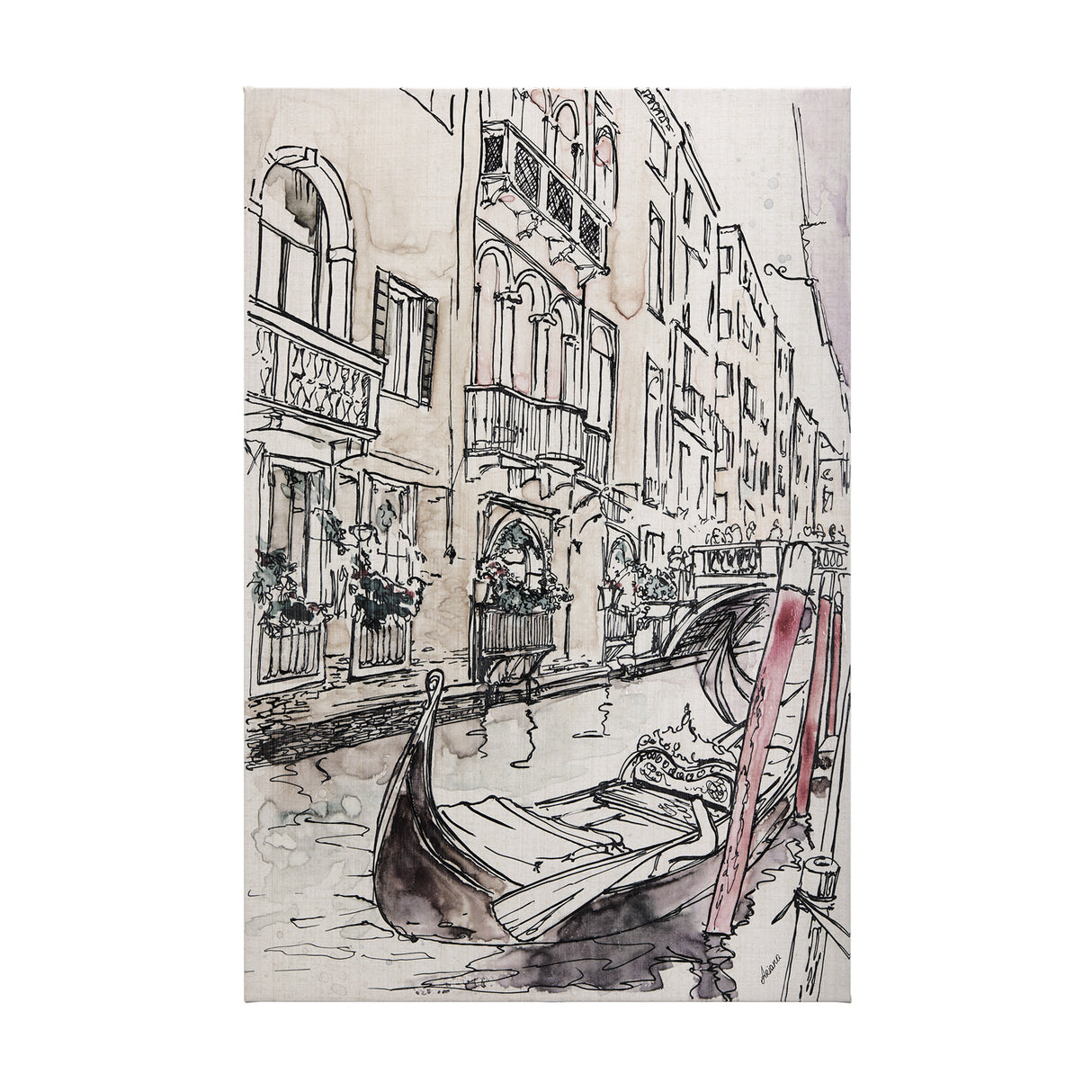 Travel Memories V by Mercana Studio a Hand Embellished Textured Canvas from Mercana - Luna Furniture