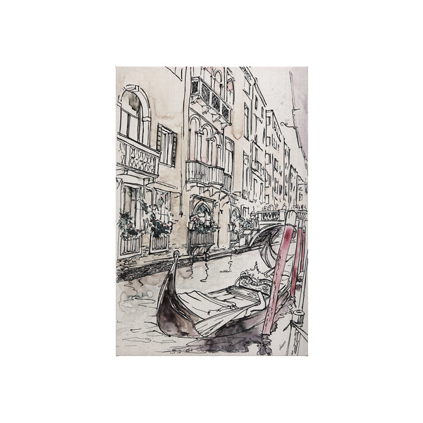 Travel memories V by Mercana Studio a Hand Embellished Textured Canvas