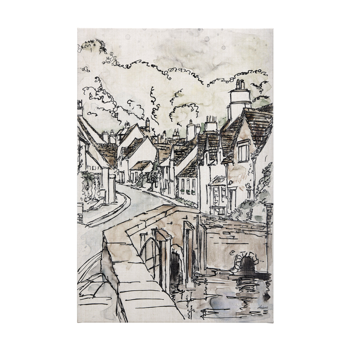 Travel Memories VI by Mercana Studio a Hand Embellished Textured Canvas from Mercana - Luna Furniture
