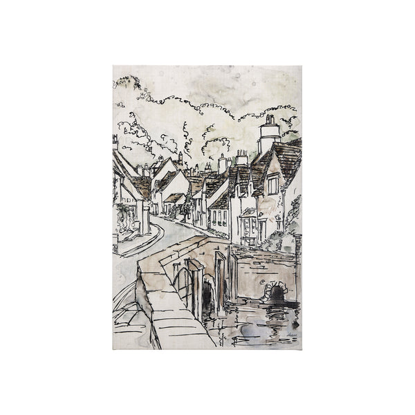 Travel memories VI by Mercana Studio a Hand Embellished Textured Canvas