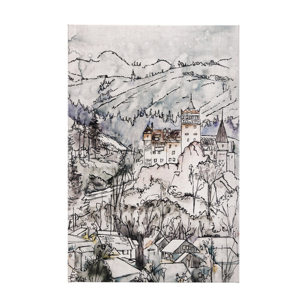 Travel Memories VII by Mercana Studio a Hand Embellished Textured Canvas