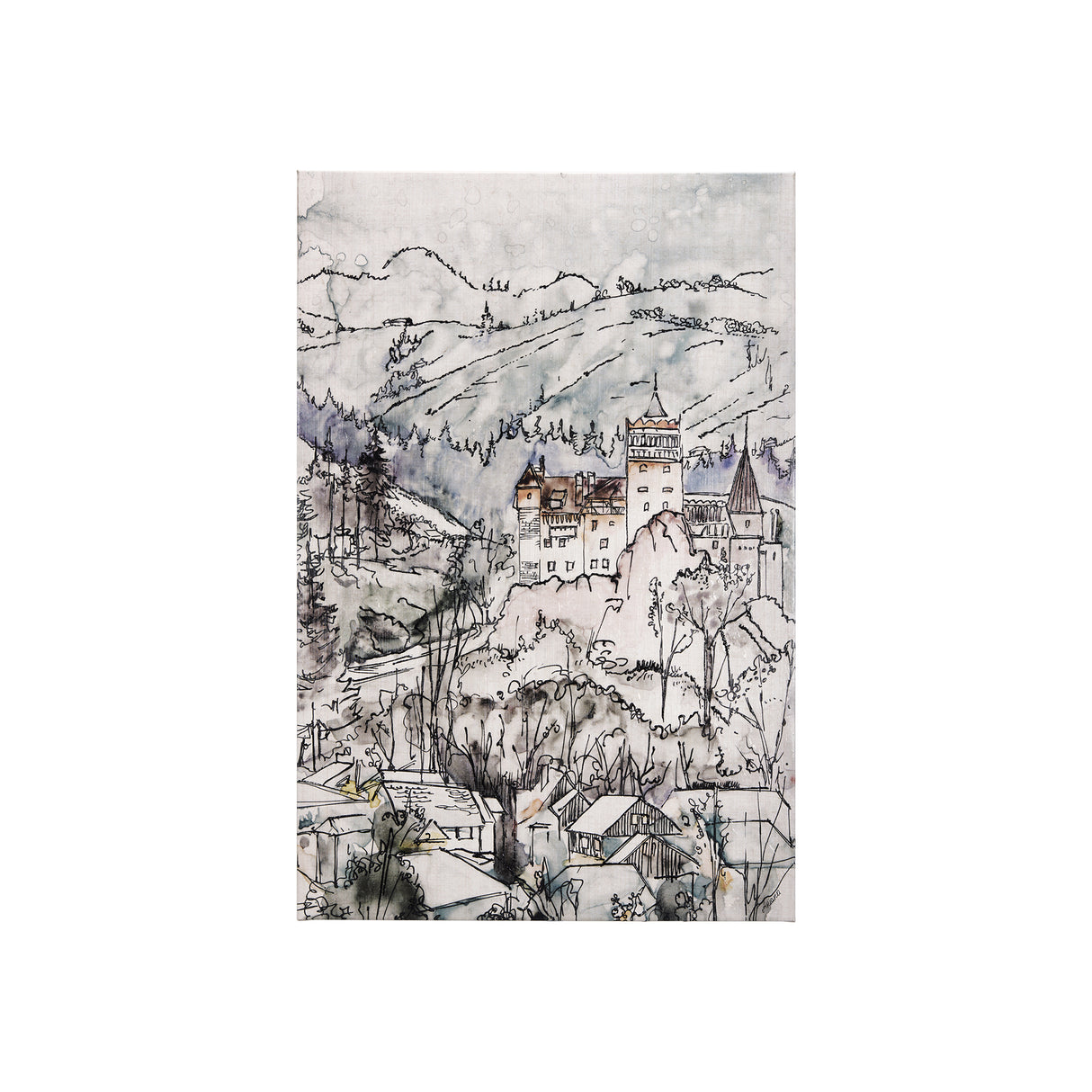 Travel memories VII by Mercana Studio a Hand Embellished Textured Canvas from Mercana - Luna Furniture