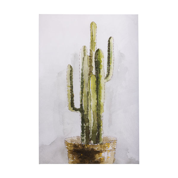 cactus II by Mercana Studio a Hand Embellished Textured Canvas