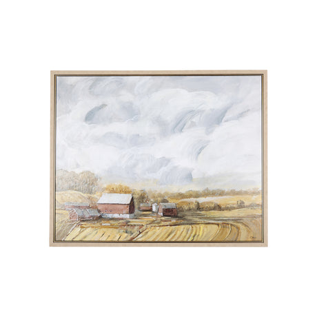 Farmland view I by Mercana Studio a Hand Embellished Textured Framed Canvas from Mercana - Luna Furniture
