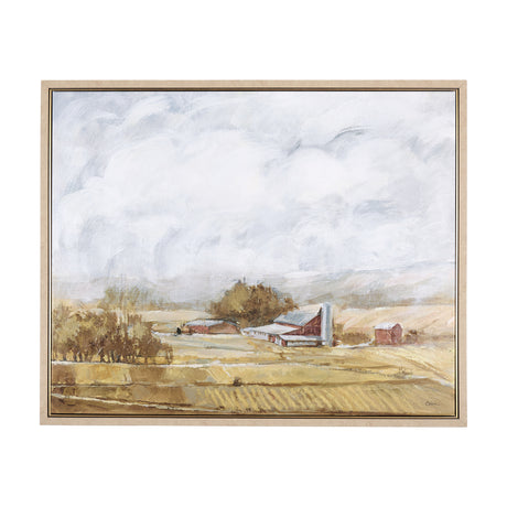 Farmland view II by Mercana Studio a Hand Embellished Textured Framed Canvas from Mercana - Luna Furniture