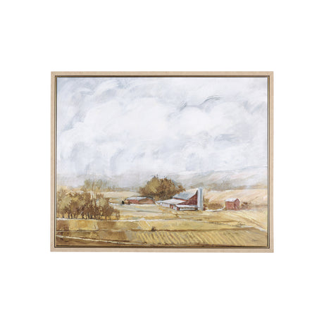 Farmland view II by Mercana Studio a Hand Embellished Textured Framed Canvas from Mercana - Luna Furniture