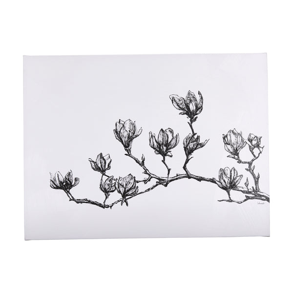 Magnolia II by Mercana Studio a Hand Embellished Textured Canvas