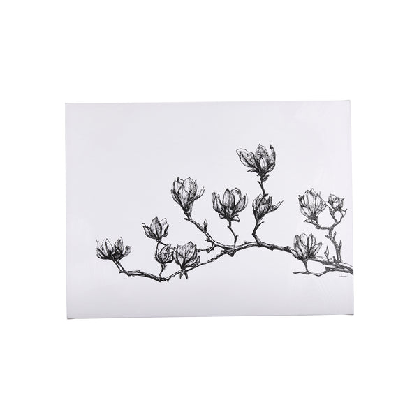 Magnolia II by Mercana Studio a Hand Embellished Textured Canvas