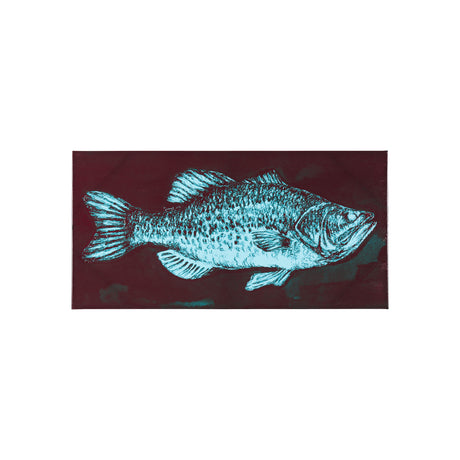 Largemouth Bass Turquoise by Mercana Studio a Hand Embellished Textured Canvas from Mercana - Luna Furniture