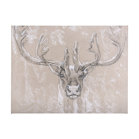 Sketch of animal II (Caribou) by Mercana Studio a Hand Embellished Textured Canvas from Mercana - Luna Furniture