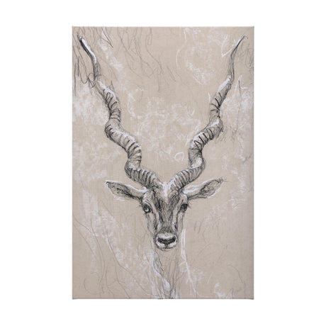 Sketch of animal III (Antelope) by Mercana Studio a Hand Embellished Textured Canvas from Mercana - Luna Furniture