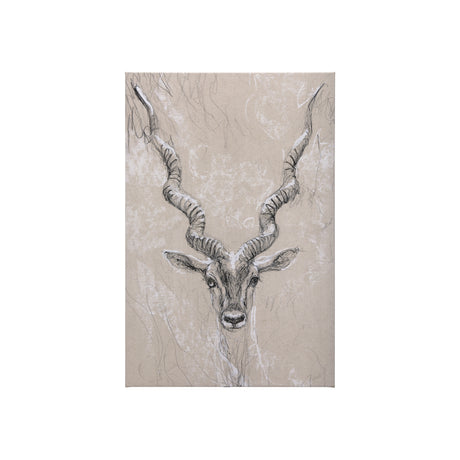 Sketch of animal III (Antelope) by Mercana Studio a Hand Embellished Textured Canvas from Mercana - Luna Furniture