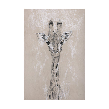 Sketch of animal IV (Giraffe) by Mercana Studio a Hand Embellished Textured Canvas from Mercana - Luna Furniture