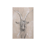 Sketch of animal V (Goat) by Mercana Studio a Hand Embellished Textured Canvas from Mercana - Luna Furniture
