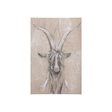 Sketch of animal V (Goat) by Mercana Studio a Hand Embellished Textured Canvas from Mercana - Luna Furniture